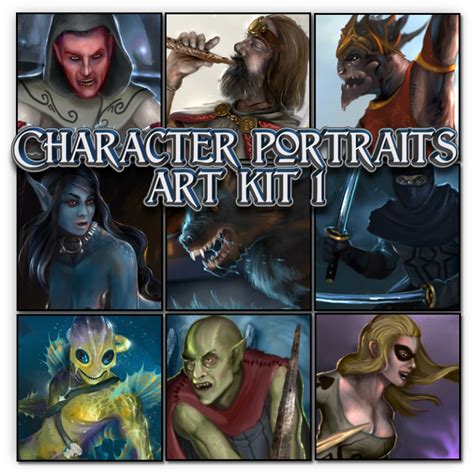 Gmc Character Portraits Art Kit 1 Game Masters Campaign Rpg Art Kits