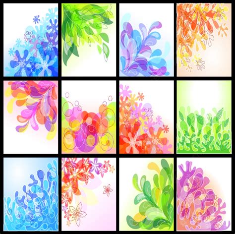 Set Of Floral Backgrounds, Abstract, Nature, Graphic Background Image ...