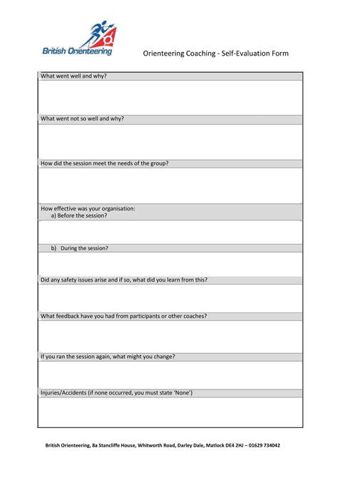 Free Printable Self Evaluation Templates [word Excel Pdf]