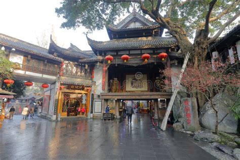 Stage in Ancient Jinli Street , Adobe Rgb Editorial Stock Image - Image ...