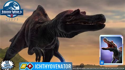 Omega Ichthyovenator Level First Look Jurassic World Alive Youtube