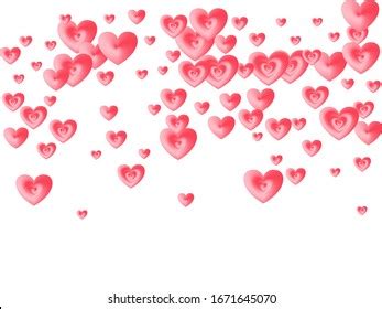 Pink Hearts Flying Wallpaper Pattern Social Stock Vector Royalty Free