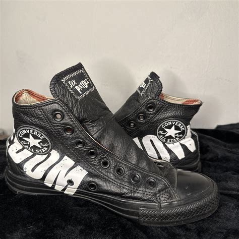 Converse X Sex Pistols Black Leather Nowhere Boredom Gem