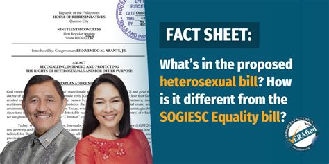 The Proposed Heterosexual Bill And The Sogiesc Equality Bill