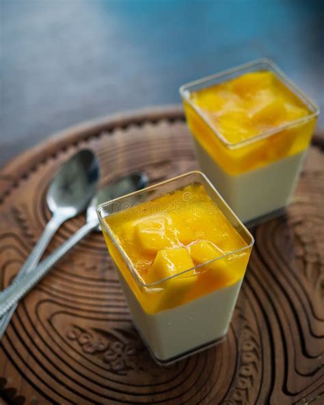 Mango Panna Cotta With Mango Jelly Italian Dessert Homemade Cuisine