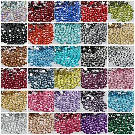 2000pcs Crystal Flatback Acrylic Rhinestones Beads For Nail Art Repair