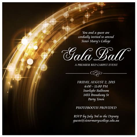 Invitation To A Ball Collegio Sanlorenzo Template