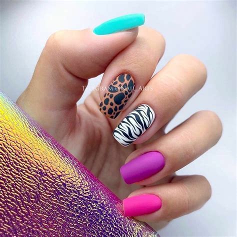 Zebra Nails Leopard Nails Neon Nails Dope Nails Cute Acrylic Nails