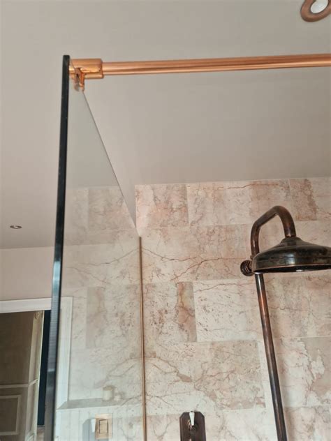 Shower Support Bar 10mm And 12mm Glass Support Arm Polished Copper Glass Parts Direct