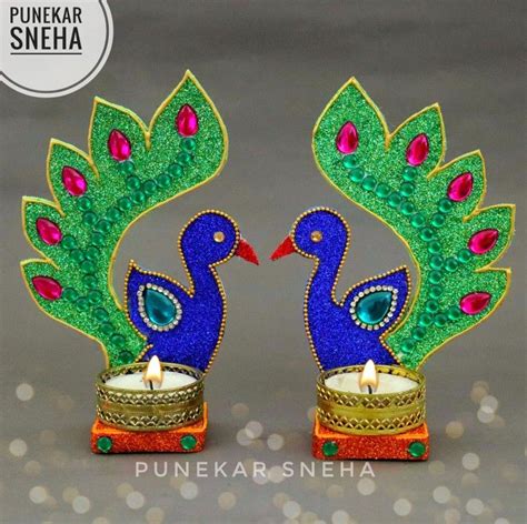 Peacock Diya Stand Diwali Diya Stand Decoration Idea Diya Stand