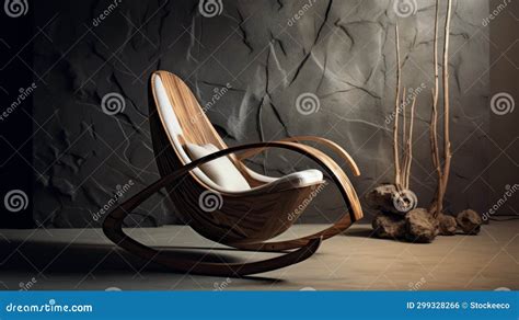 Futuristic Glamour Zen Inspired Rocking Chair With Sustainable Design