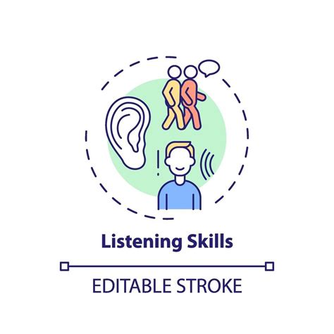 Listening Skills Concept Icon 2226433 Vector Art At Vecteezy