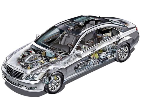 Mercedes Benz S Class W Cutaway Drawing In High Quality