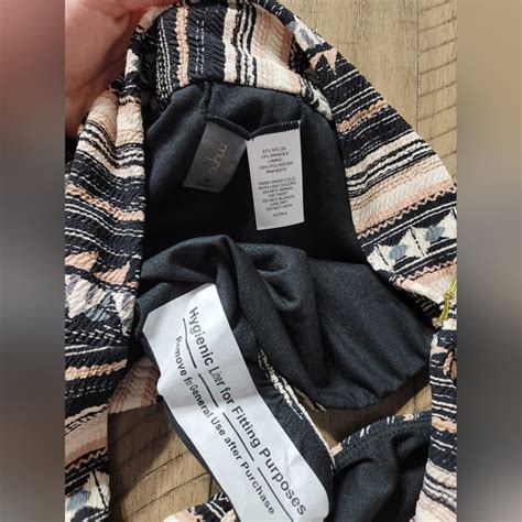 Mynah Swim Mynah Abstract Aztec Design Bralette Bikini Swimsuit Xl Assymetrical Poshmark