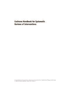 Cochrane Handbook For Systematic Reviews Of Interventions Cochrane