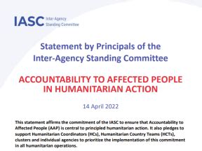 Strengthening Accountability To Affected People Iasc