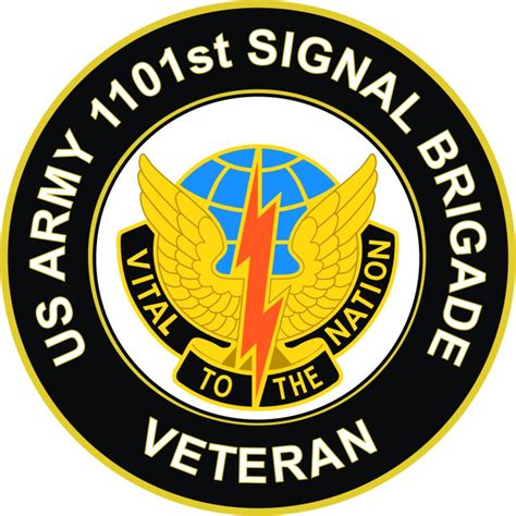 U S Army 1101st Signal Brigade Unit Crest Veteran Sticker Decal