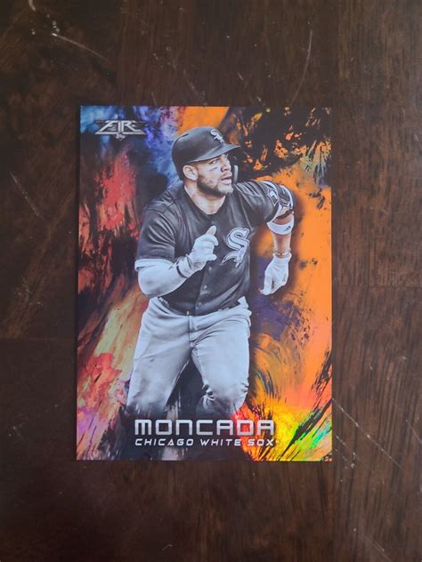 2018 Topps Fire Yoan Moncada 159 Orange Foil Sp 299 Chicago White Sox