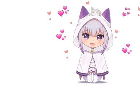 Wallpaper Art Chibi Anime Chibi Kara Hajime Chip Emilia Re Zero