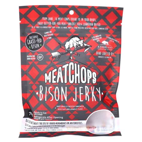 Meat Chops Grass Fed Bison Jerky At Natura Market