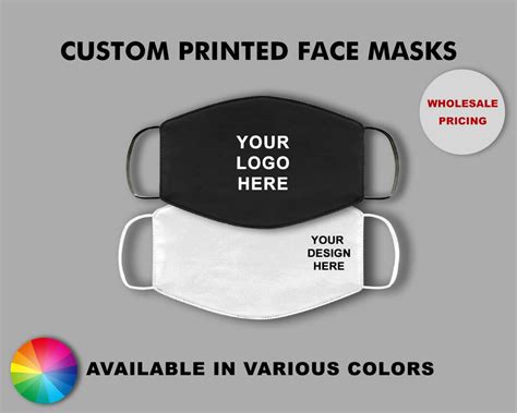 Custom Logo Masks, Reusable and Washable Mask, Logo on Mask, Text on ...