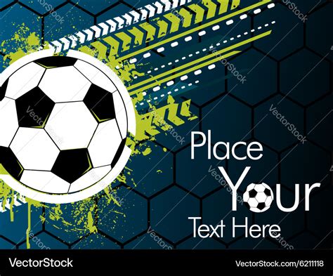 Football Banner On A Green Background Royalty Free Vector