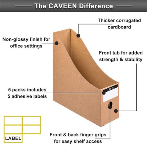 Buy Caveen File Magazine Holder Cardboard Magazine Rack A Files Folder