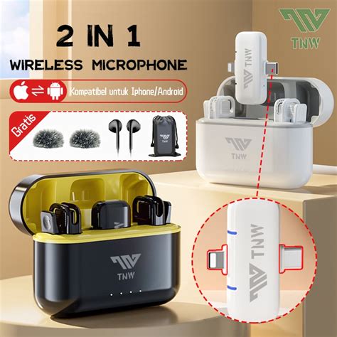 Jual KODE W2K9 TNW A11 Wireless Microphone 2In1 Clip On Mic Wireless