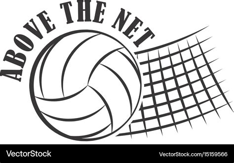 Volleyball Badge Royalty Free Vector Image Vectorstock