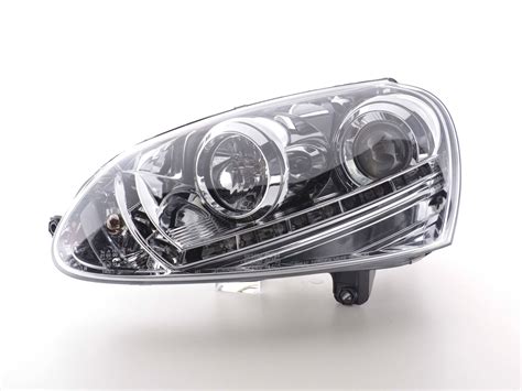 Scheinwerfer Set Daylight Led Tfl Optik Vw Golf Bj Chrom