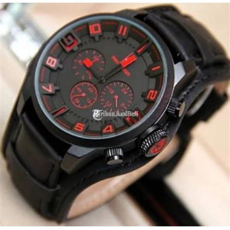 Jam Tangan Pria Swiss Army Chrono Aktif New Tali Kulit Harga Miring Di