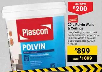 Plascon L Polvin Walls Ceilings Offer At Builders Warehouse