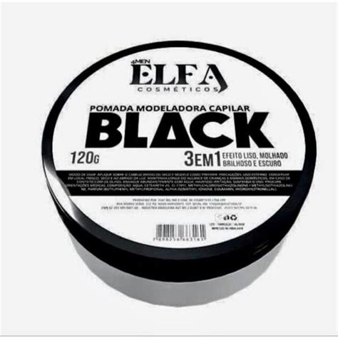 Pomada Modeladora Capilar Black Elfa Tr Ia Hair Masculina Cabelo E