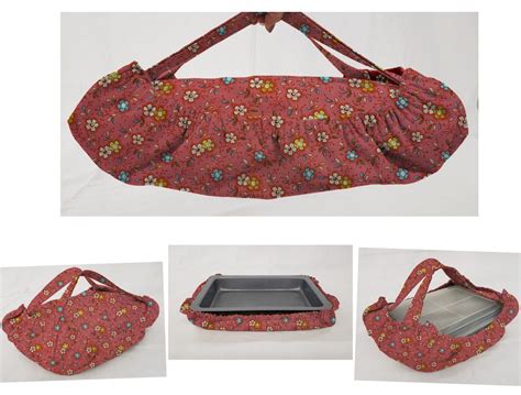 Spring Flowers Casserole Pan Cozy And Carrier By Pennys Needful Things Red