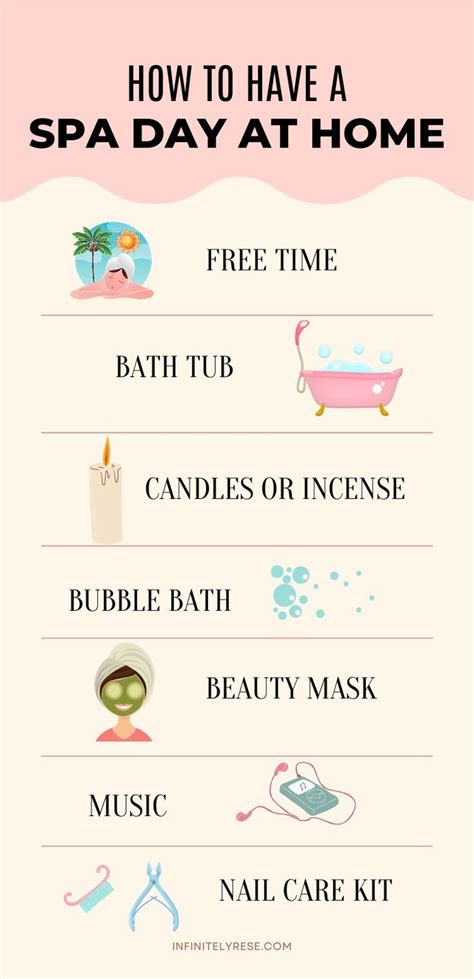 Spa Day At Home Checklist Diy Spa Day Spa Day At Home Spa Day