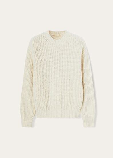 Cocooning Crew Neck In Cashmere White Snow Loro Piana