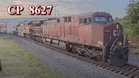 CP 8627 KCS 4152 Lead CPKC Train Past Live Cam JULY 4 2023 YouTube