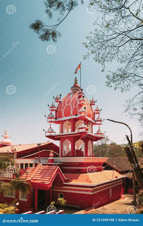 Panaji Goa India Tower Of The Hindu Maruti Temple Or Hanuman Temple