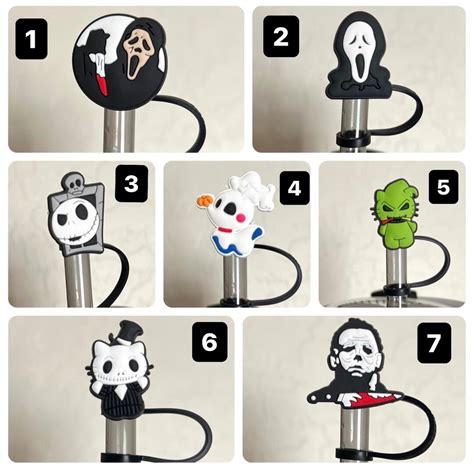 Spooky Halloween Straw Toppers Etsy