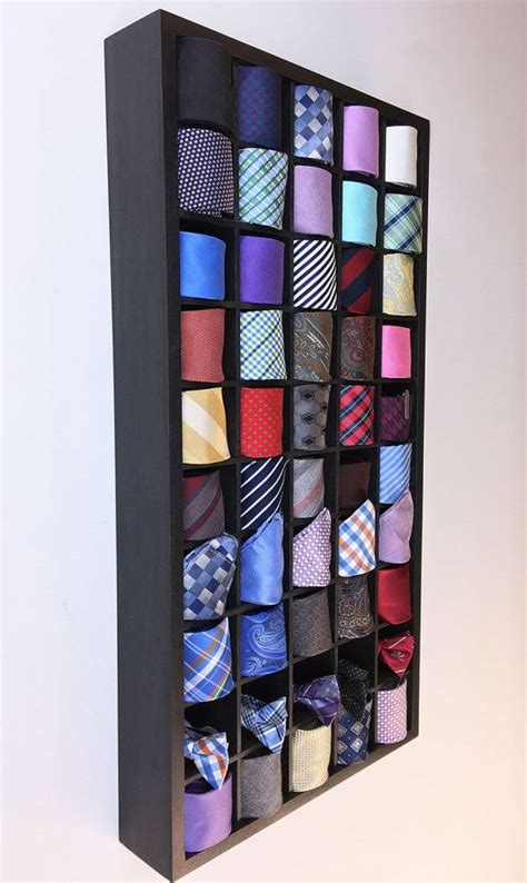 50 Neck Tie Organizer Tie Display Case Closet Organization Idea Tie