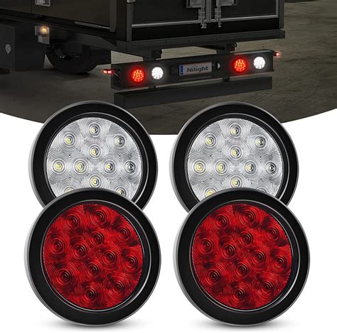 Amazon Nilight Luces Traseras Redondas De Freno De Marcha Atr S