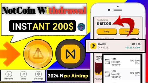 Instant Withdrawal Airdrop Notcoin Withdrawal Notcoin Sell Process