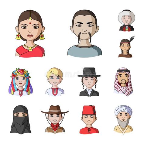 human race cartoon icons  set collection  design people