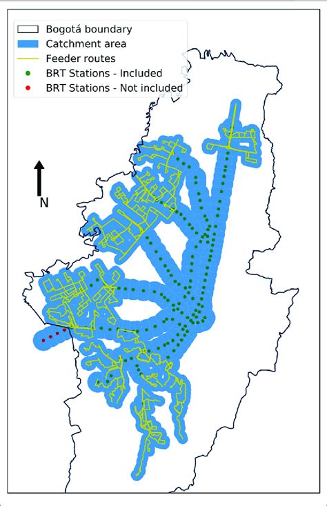 Brt Stations Feeder Routes And Catchment Areas Download