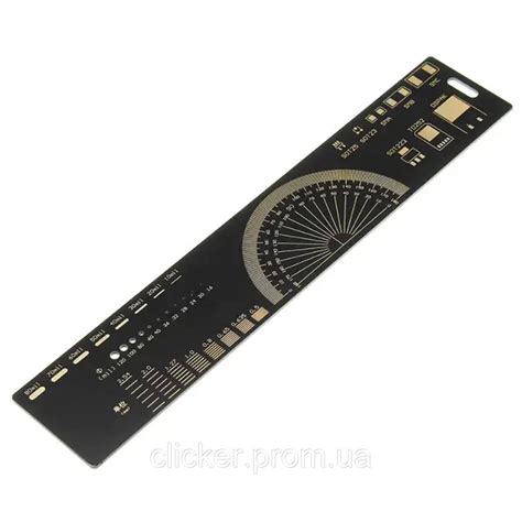 Линейка шаблон для электронщика радиолюбителя 20см PCB Ruler OEM (ID ...