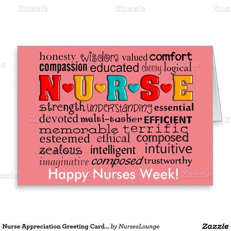 Nurse Appreciation Greeting Card Salmon Nurse Appreciation Quotes Nurse