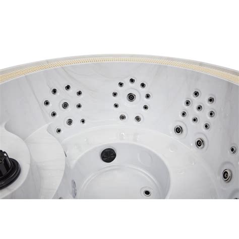 Luxury Spas 220 Volt 7 Person 52 Jet Acrylic Round Hot Tub With Ozonator In Charcoal Gray