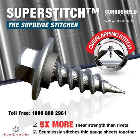 Carbon Steel Corroshield Stitch Screw For Roofing At Rs Piece In