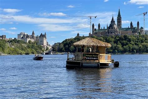 Floating Tiki Bar Boat Tour On The Ottawa River