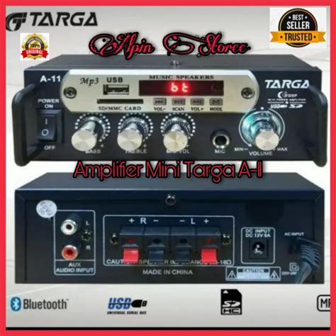 Jual Promo Power Amplifier Ampli Mini Targa A 11 Original Bluetooth Usb